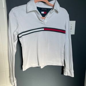 Rare Vintage Tommy Hilfiger Crop Top Polo Shirt